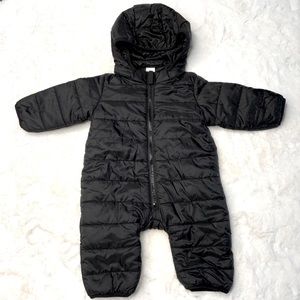 H&M Puffy Winter Baby Down Zipper Puffer Suit 6 month Snow Coveralls Puffy Zip